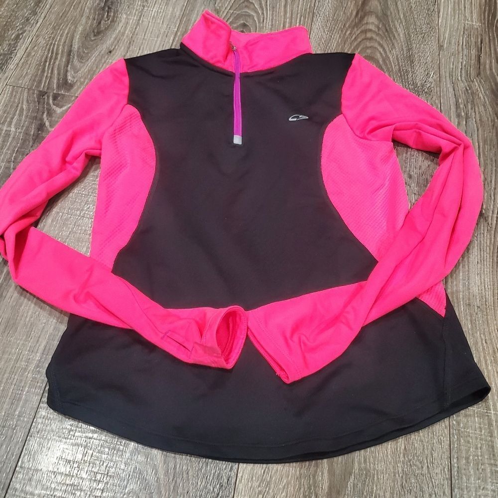Girls Athletic Jacket Size 10-12 ChampionWomen's Black and Pink Athletic Top
